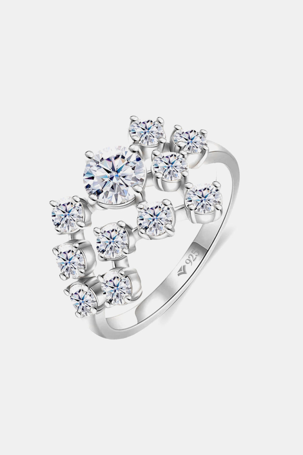 1.2 Carat Moissanite 925 Sterling Silver Ring-Rings-Inspired by Justeen-Women's Clothing Boutique in Chicago, Illinois