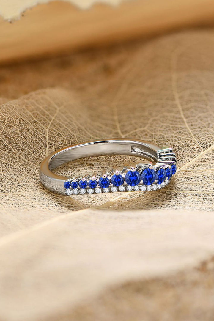 Lab-Grown Sapphire 925 Sterling Silver Rings-Rings-Inspired by Justeen-Women's Clothing Boutique in Chicago, Illinois