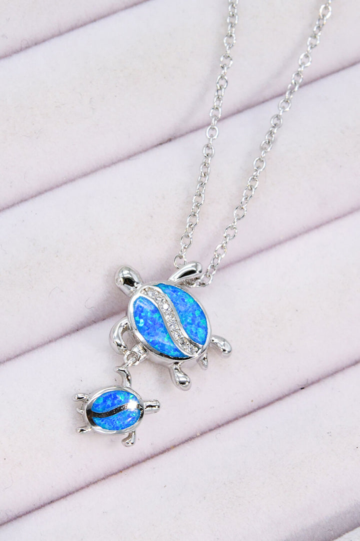 Opal Turtle Pendant Necklace-Inspired by Justeen-Women's Clothing Boutique in Chicago, Illinois