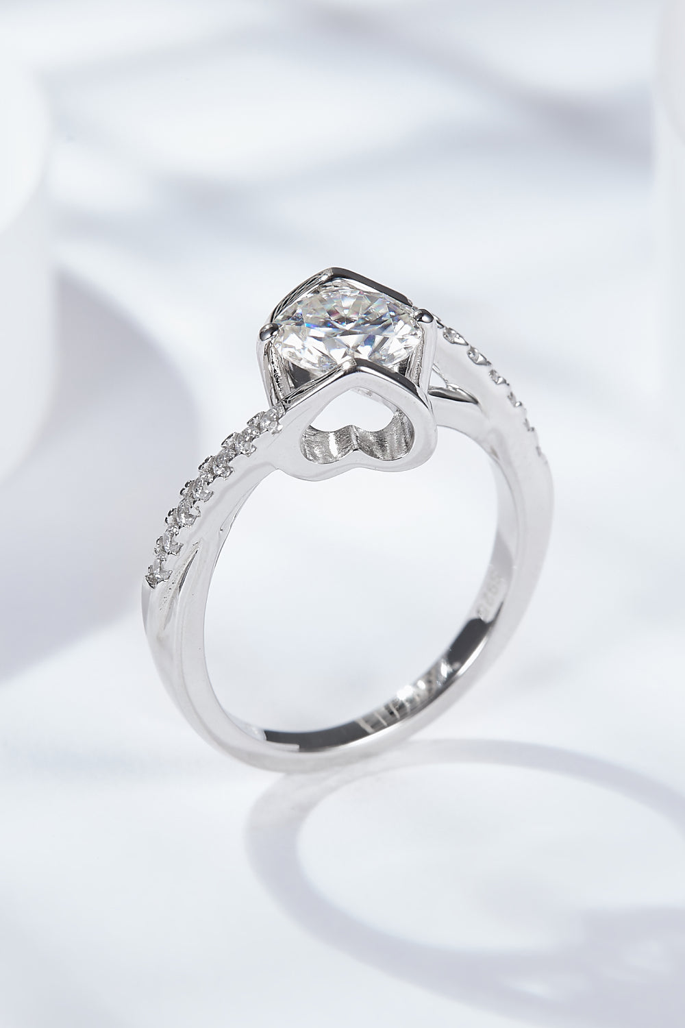 Limitless Love Platinum-Plated Moissanite Ring-Rings-Inspired by Justeen-Women's Clothing Boutique in Chicago, Illinois