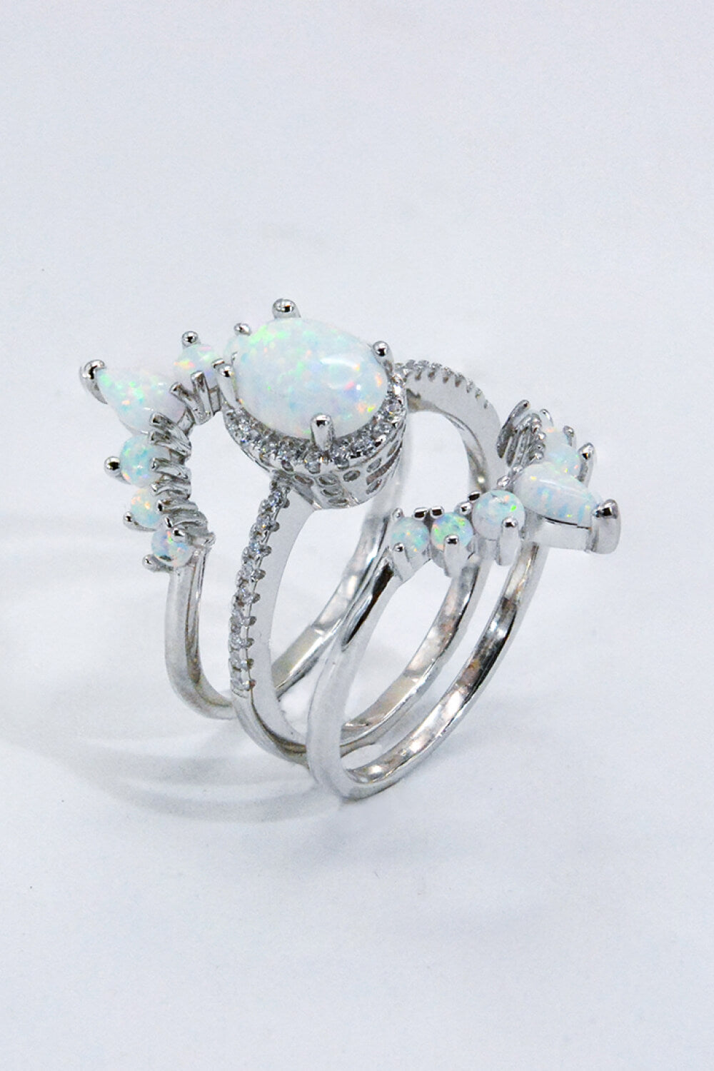 925 Sterling Silver Opal Ring-Rings-Inspired by Justeen-Women's Clothing Boutique in Chicago, Illinois