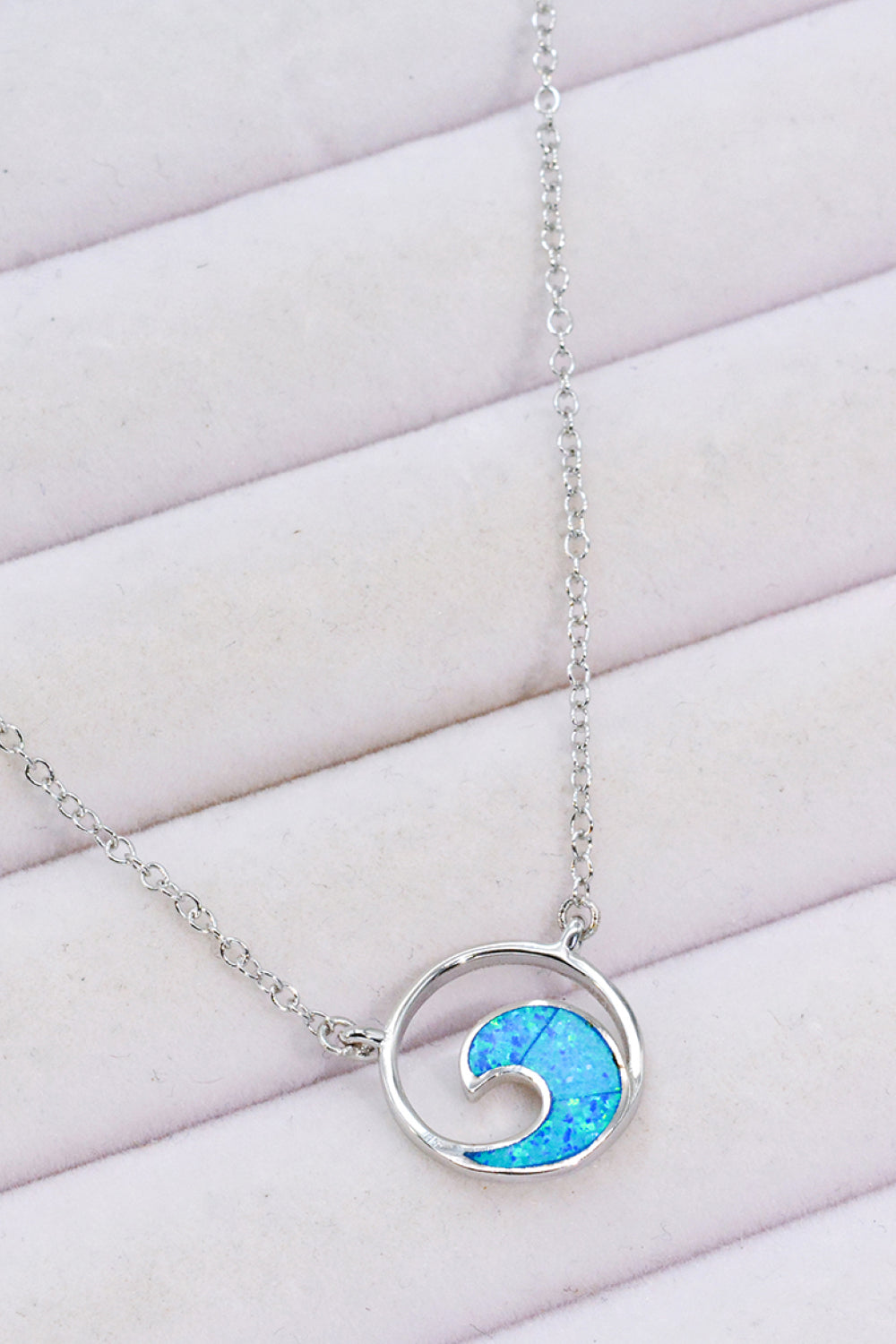 Opal Wave Pendant Necklace-Necklaces-Inspired by Justeen-Women's Clothing Boutique in Chicago, Illinois