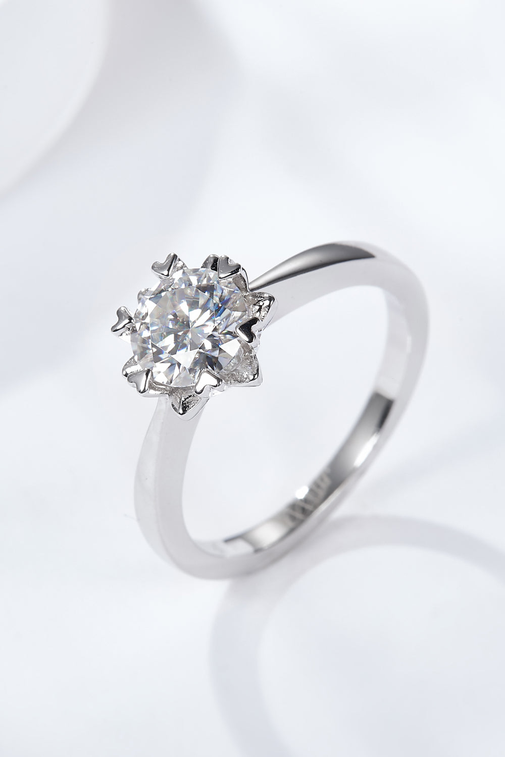 925 Sterling Silver Solitaire Moissanite Ring-Rings-Inspired by Justeen-Women's Clothing Boutique in Chicago, Illinois