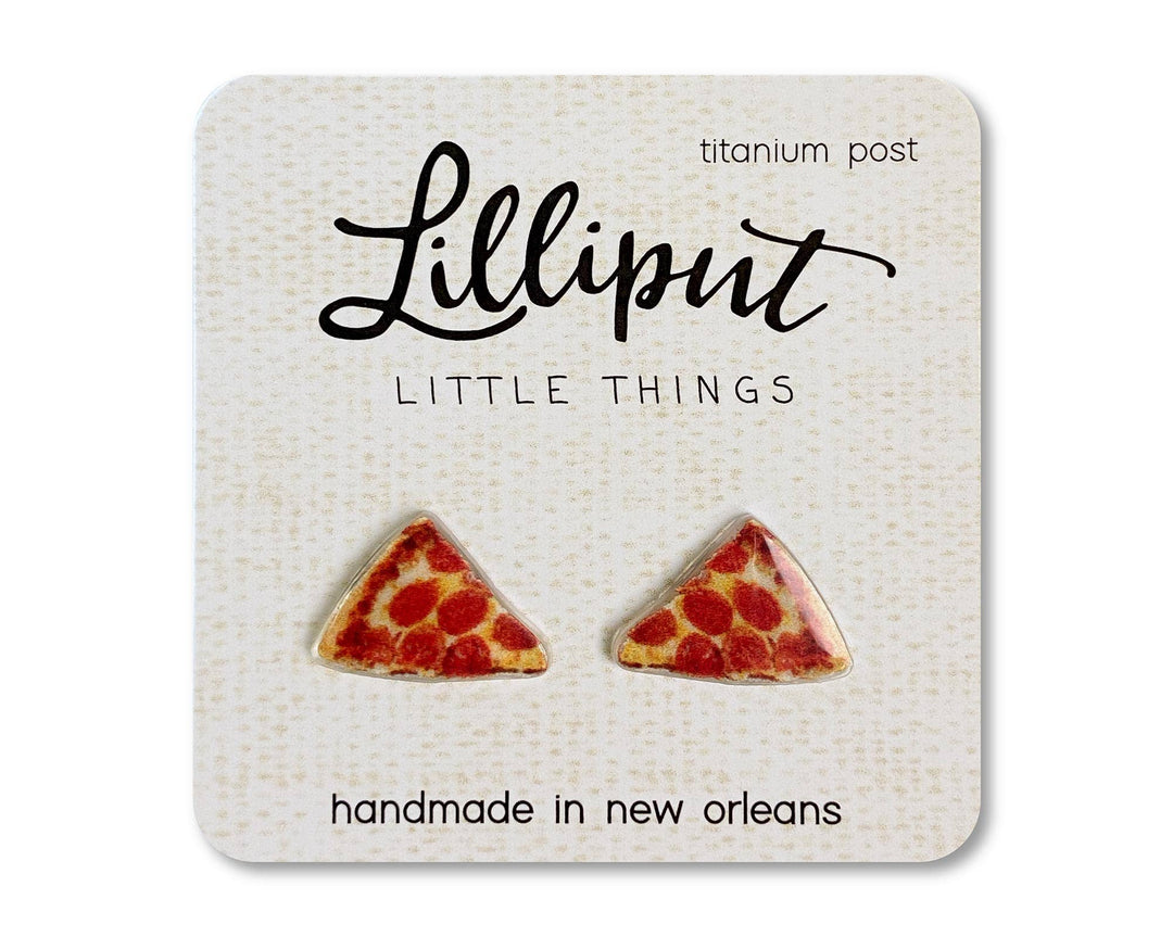 Pizza Stud Earrings-Earrings-Inspired by Justeen-Women's Clothing Boutique in Chicago, Illinois
