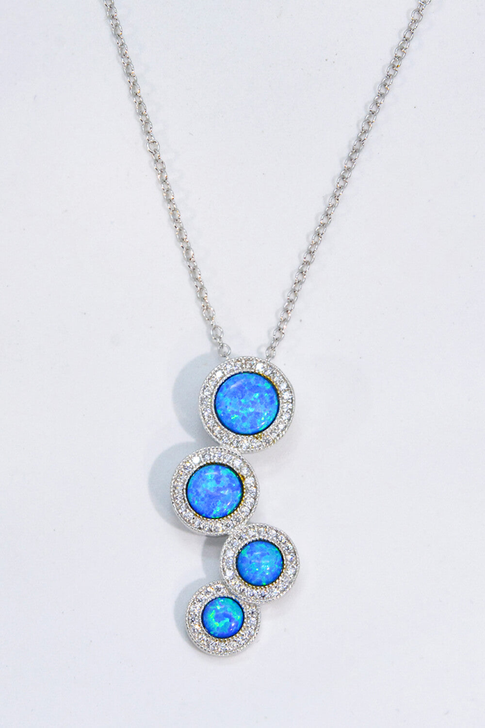 Opal Round Pendant Chain-Link Necklace-Necklaces-Inspired by Justeen-Women's Clothing Boutique in Chicago, Illinois