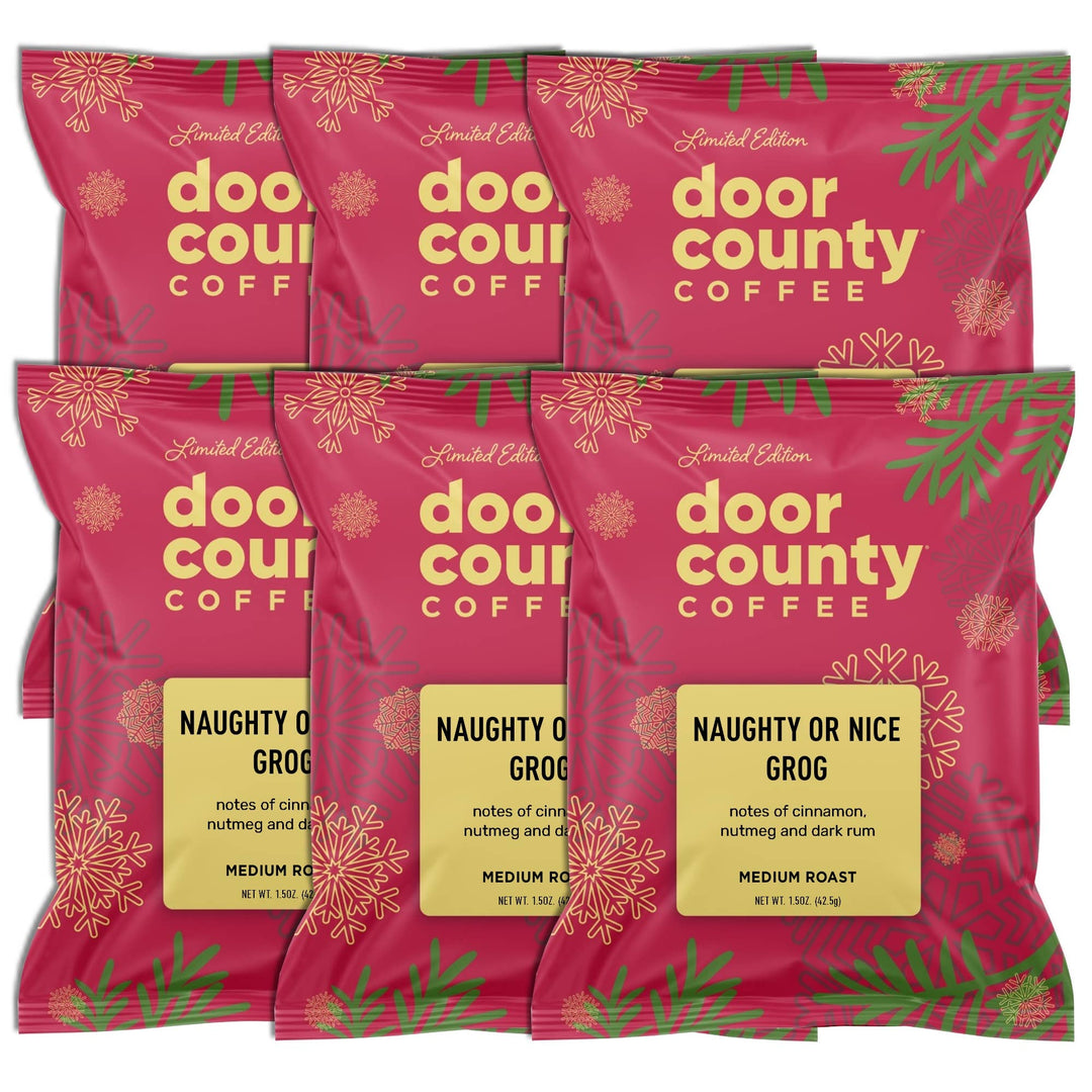 Door County Individual HOLIDAY Coffee Bags, Naughty or Nice Grog-220 Beauty/Gift-Inspired by Justeen-Women's Clothing Boutique in Chicago, Illinois