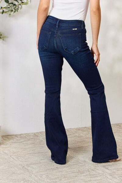 Kancan Full Size Mid Rise Flare Jeans-Denim-Inspired by Justeen-Women's Clothing Boutique in Chicago, Illinois