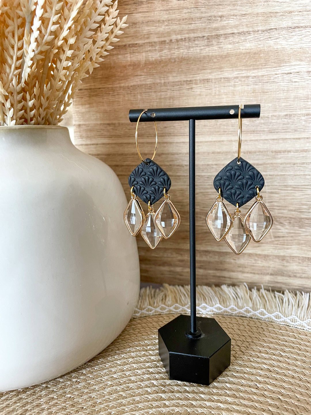 Rory Charm Hoops Clay Earrings-Earrings-Inspired by Justeen-Women's Clothing Boutique in Chicago, Illinois