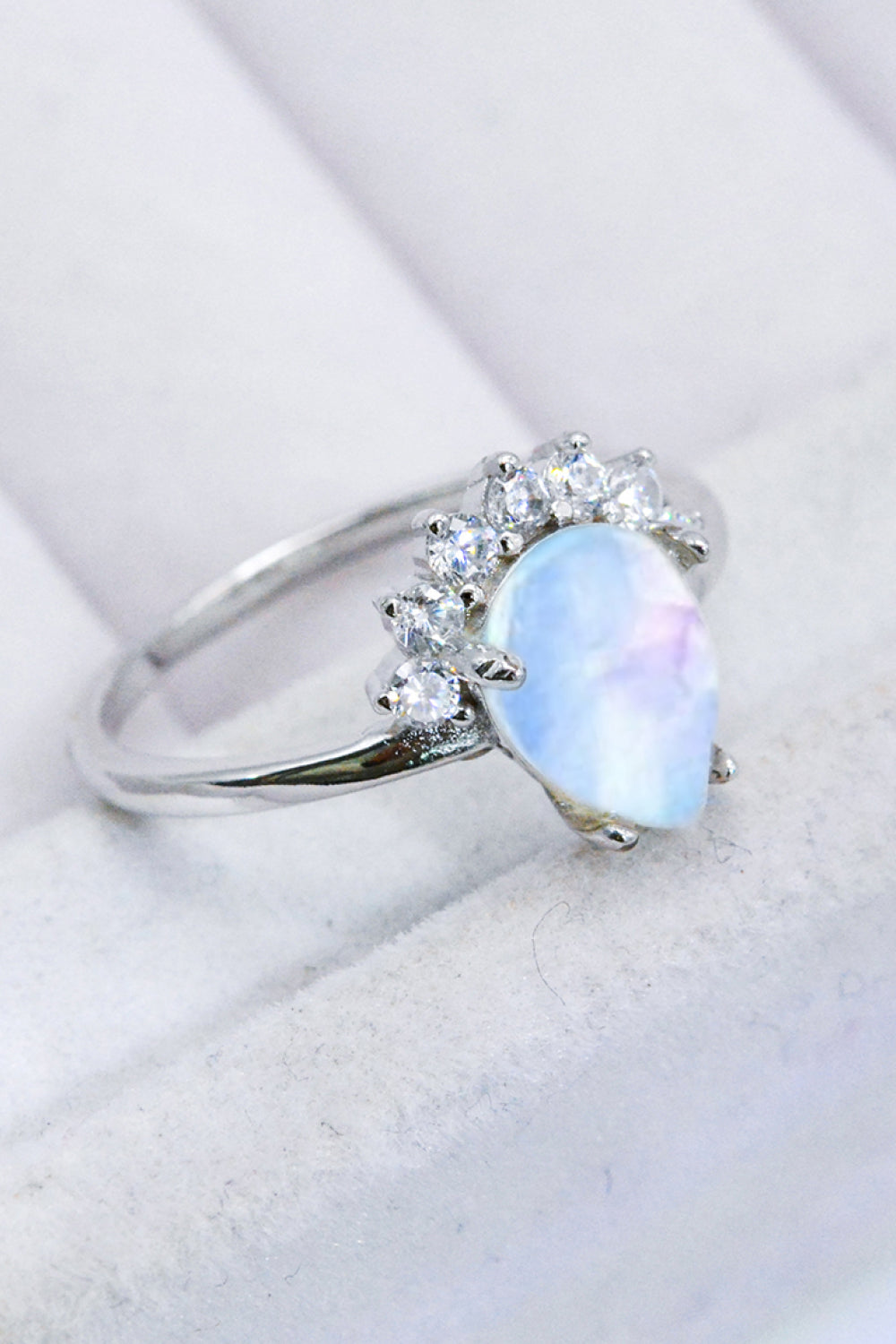 925 Sterling Silver Moonstone Ring-Rings-Inspired by Justeen-Women's Clothing Boutique in Chicago, Illinois