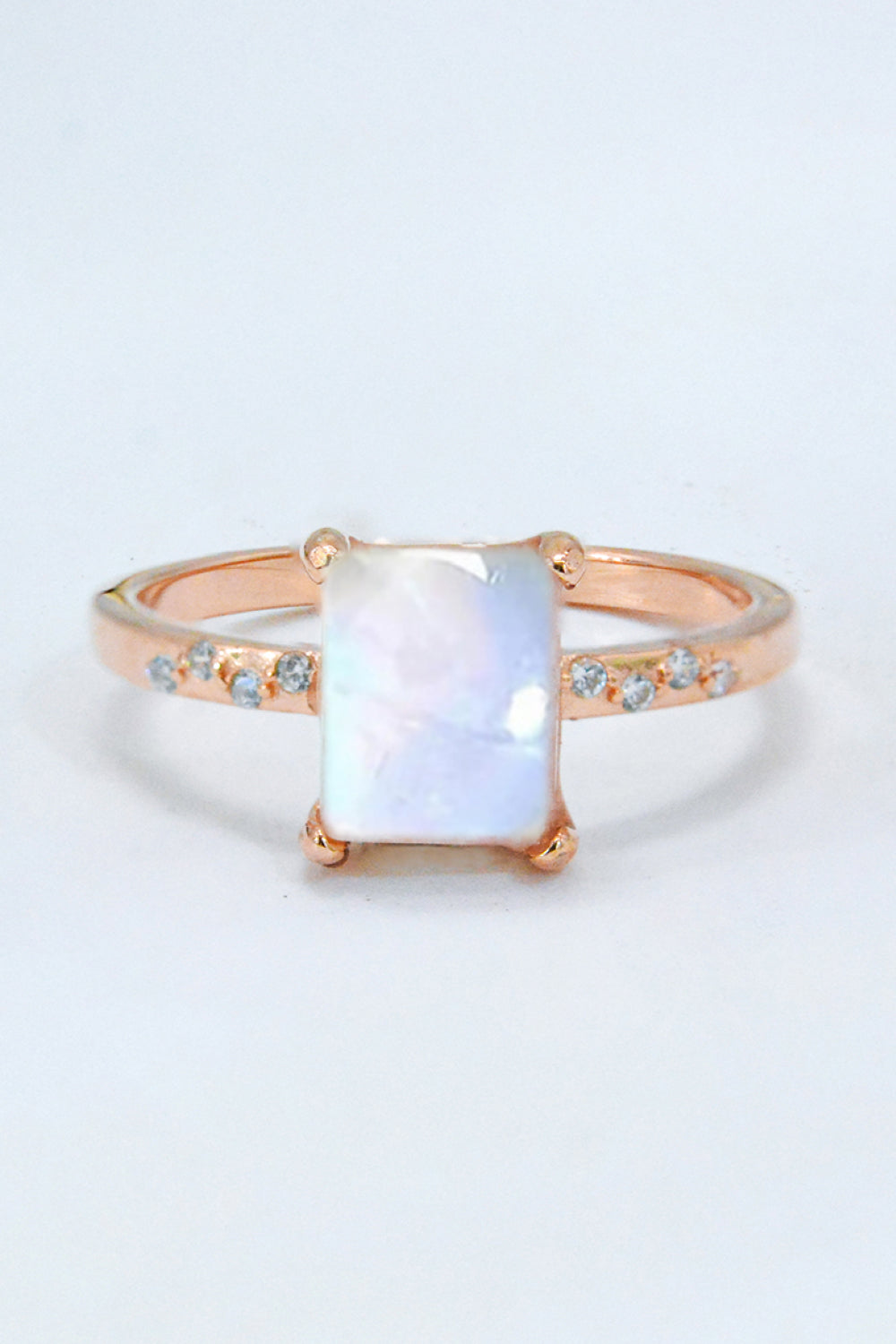 Square Moonstone Ring-Rings-Inspired by Justeen-Women's Clothing Boutique in Chicago, Illinois