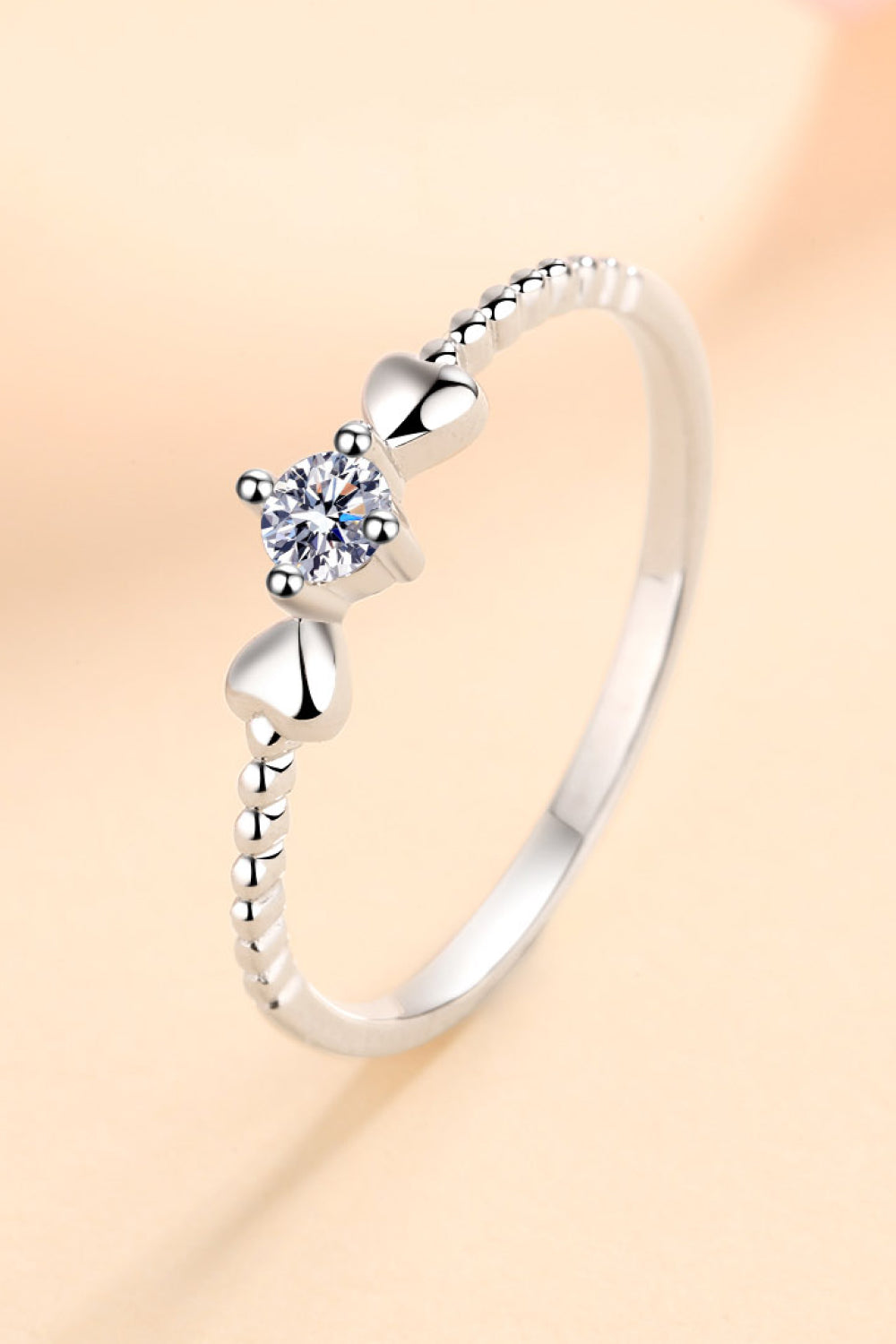 Adored Moissanite Heart 925 Sterling Silver Ring-Rings-Inspired by Justeen-Women's Clothing Boutique in Chicago, Illinois