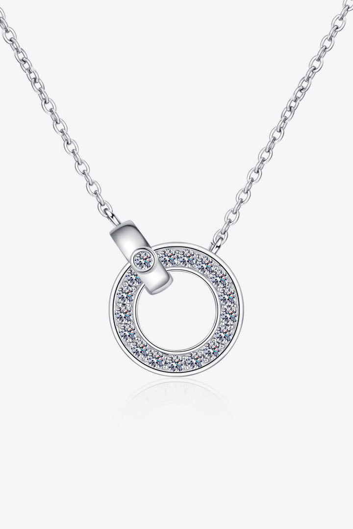 Moissanite Pendant Rhodium-Plated Necklace-Necklaces-Inspired by Justeen-Women's Clothing Boutique in Chicago, Illinois