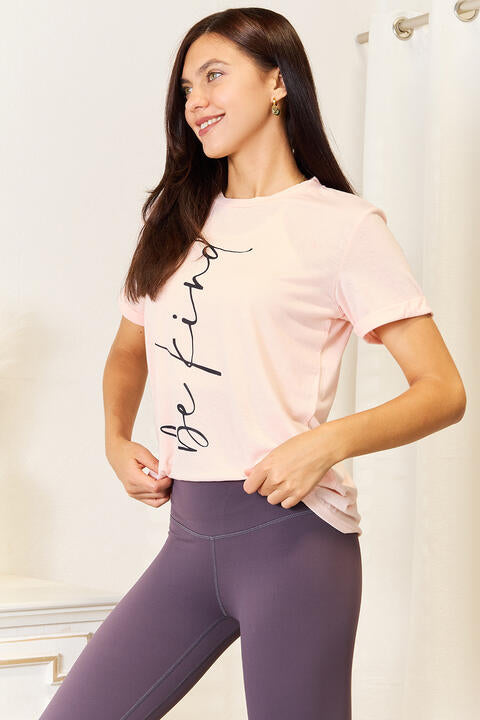 Simply Love BE KIND Graphic Round Neck T-Shirt-Short Sleeve Tops-Inspired by Justeen-Women's Clothing Boutique in Chicago, Illinois