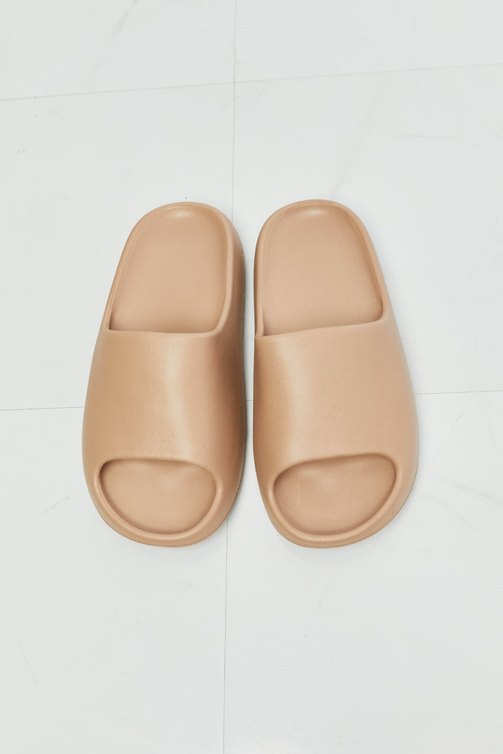 NOOK JOI In My Comfort Zone Slides in Beige-Shoes-Inspired by Justeen-Women's Clothing Boutique in Chicago, Illinois