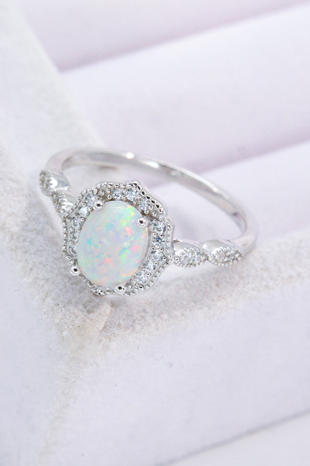 Just For You 925 Sterling Silver Opal Ring-Rings-Inspired by Justeen-Women's Clothing Boutique in Chicago, Illinois