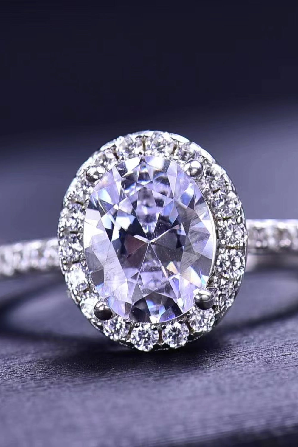 2 Carat Moissanite Platinum-Plated Ring-Rings-Inspired by Justeen-Women's Clothing Boutique in Chicago, Illinois