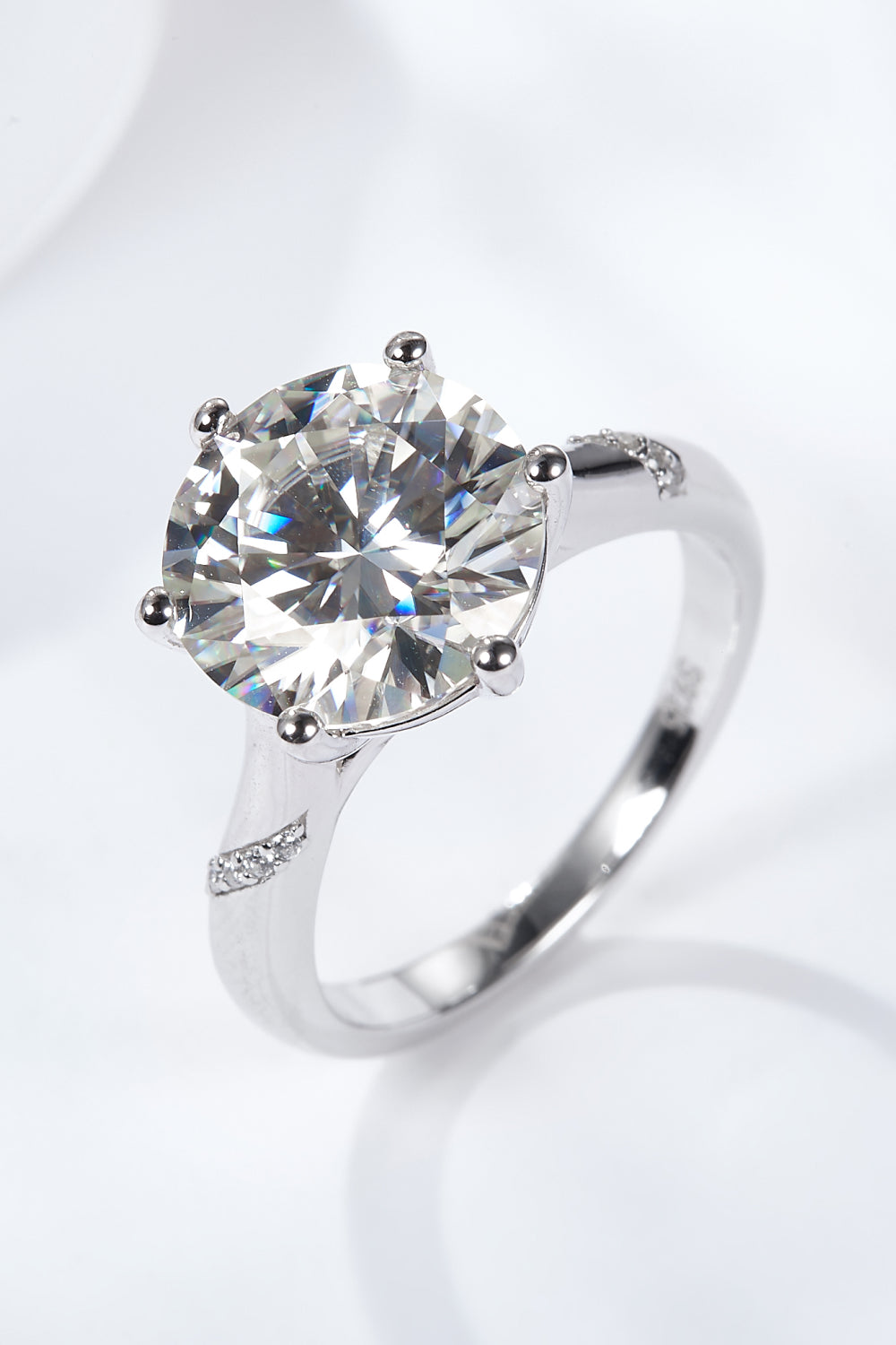 5 Carat Moissanite Solitaire Ring-Rings-Inspired by Justeen-Women's Clothing Boutique in Chicago, Illinois