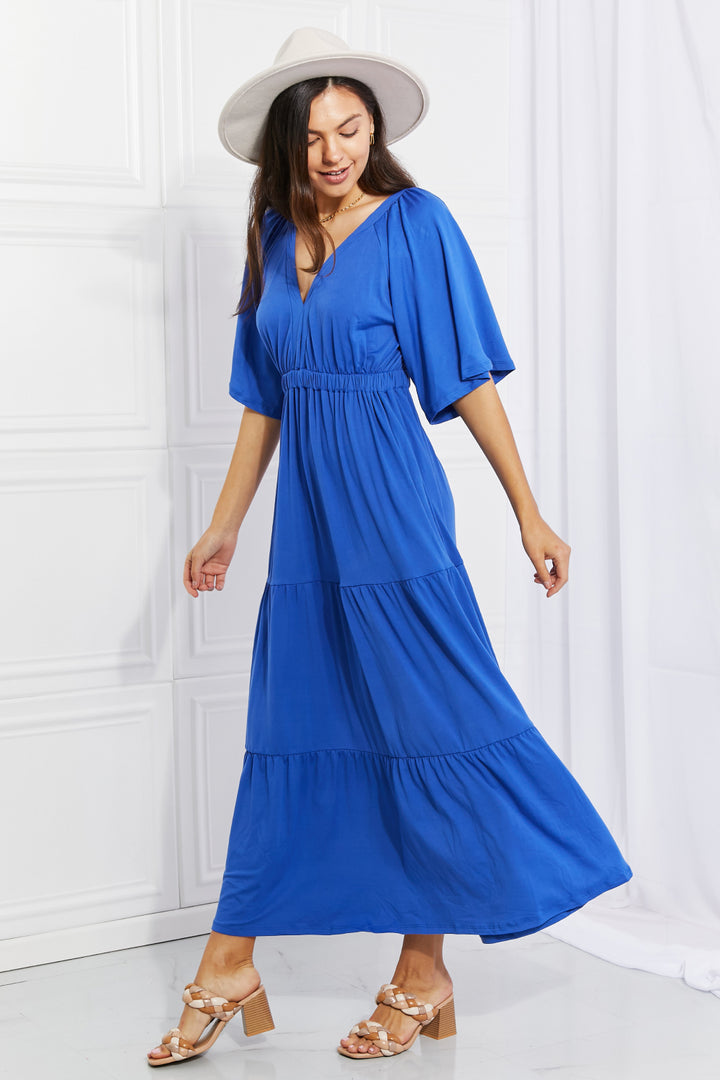 Culture Code Full Size My Muse Flare Sleeve Tiered Maxi Dress-Dresses-Inspired by Justeen-Women's Clothing Boutique in Chicago, Illinois
