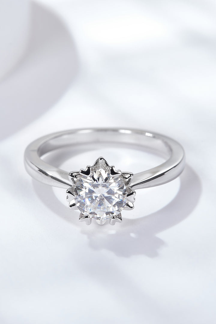 925 Sterling Silver Solitaire Moissanite Ring-Rings-Inspired by Justeen-Women's Clothing Boutique in Chicago, Illinois