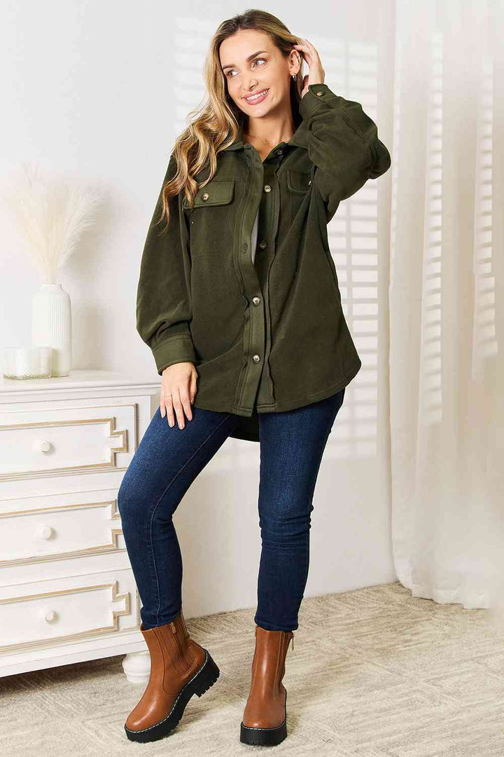 Heimish Cozy Girl Full Size Button Down Shacket-Outerwear-Inspired by Justeen-Women's Clothing Boutique