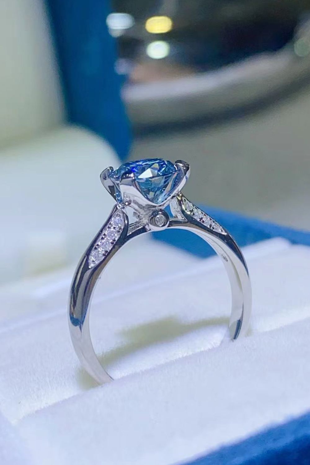 1 Carat Moissanite 4-Prong Ring-Rings-Inspired by Justeen-Women's Clothing Boutique in Chicago, Illinois