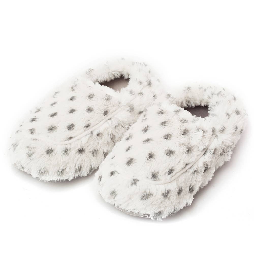 Warmies Slippers, Snowy Leopard-220 Beauty/Gift-Inspired by Justeen-Women's Clothing Boutique in Chicago, Illinois