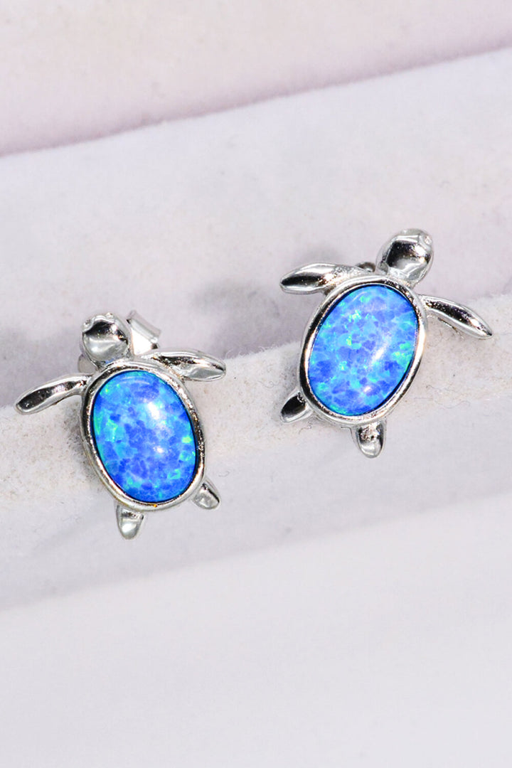 Opal Turtle Stud Earrings-Earrings-Inspired by Justeen-Women's Clothing Boutique