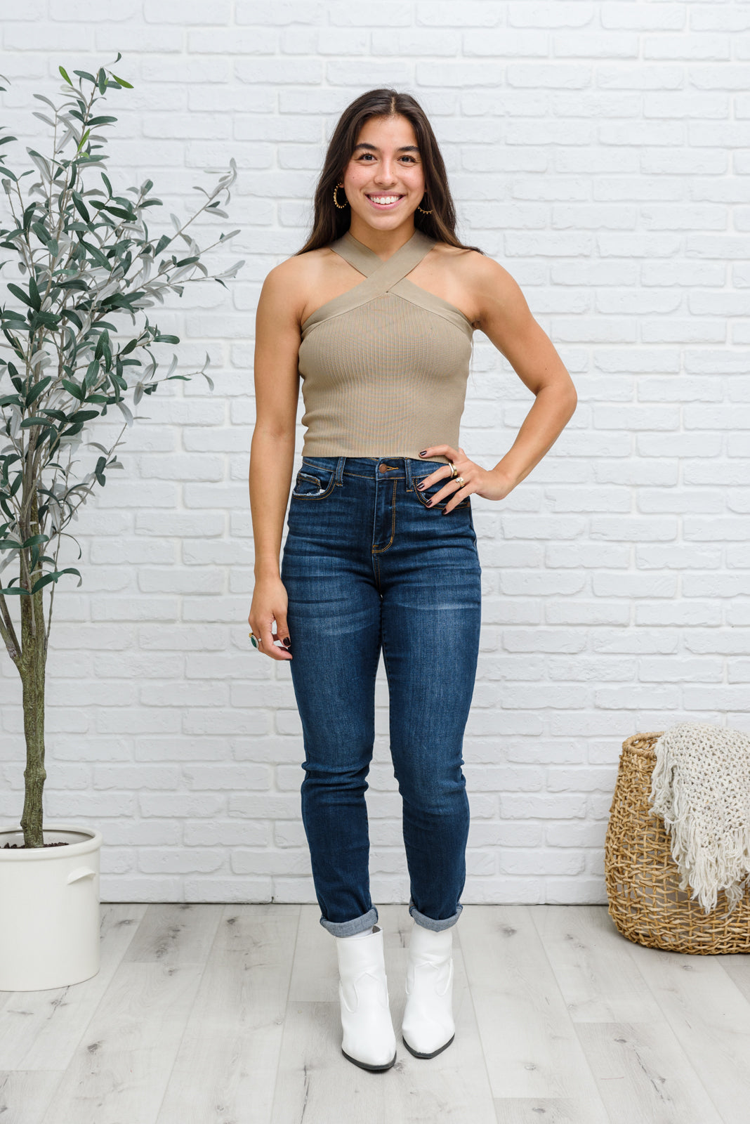 Crossways Halter Top-Tops-Inspired by Justeen-Women's Clothing Boutique