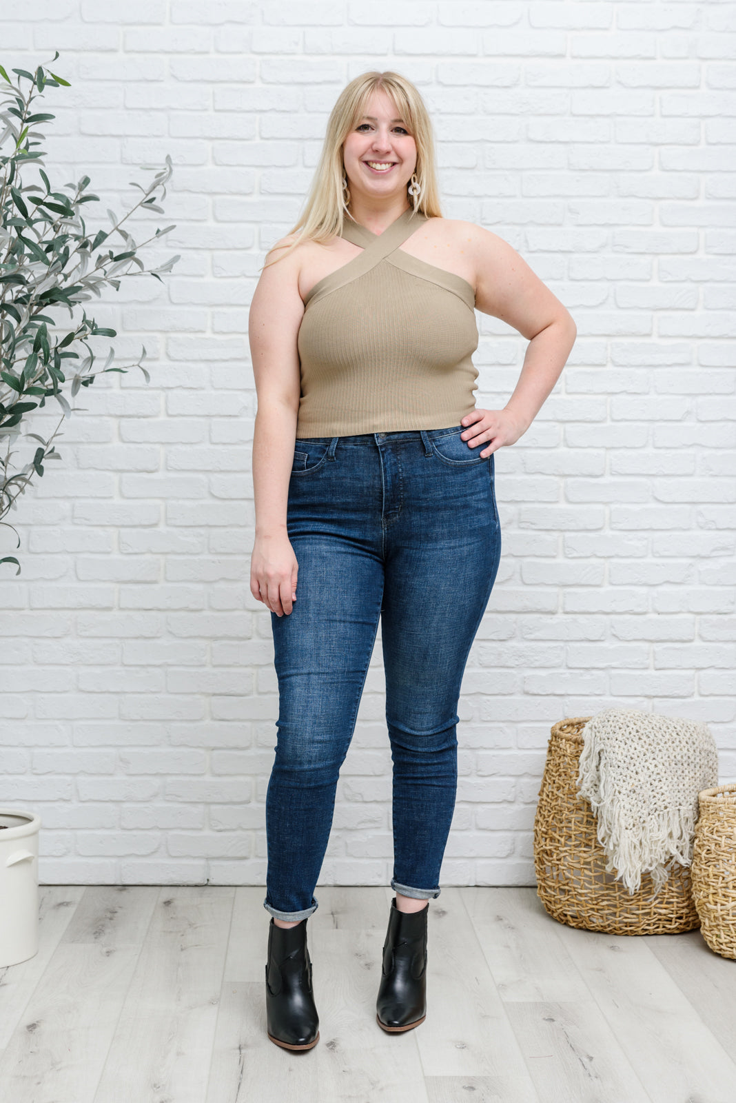 Crossways Halter Top-Tops-Inspired by Justeen-Women's Clothing Boutique