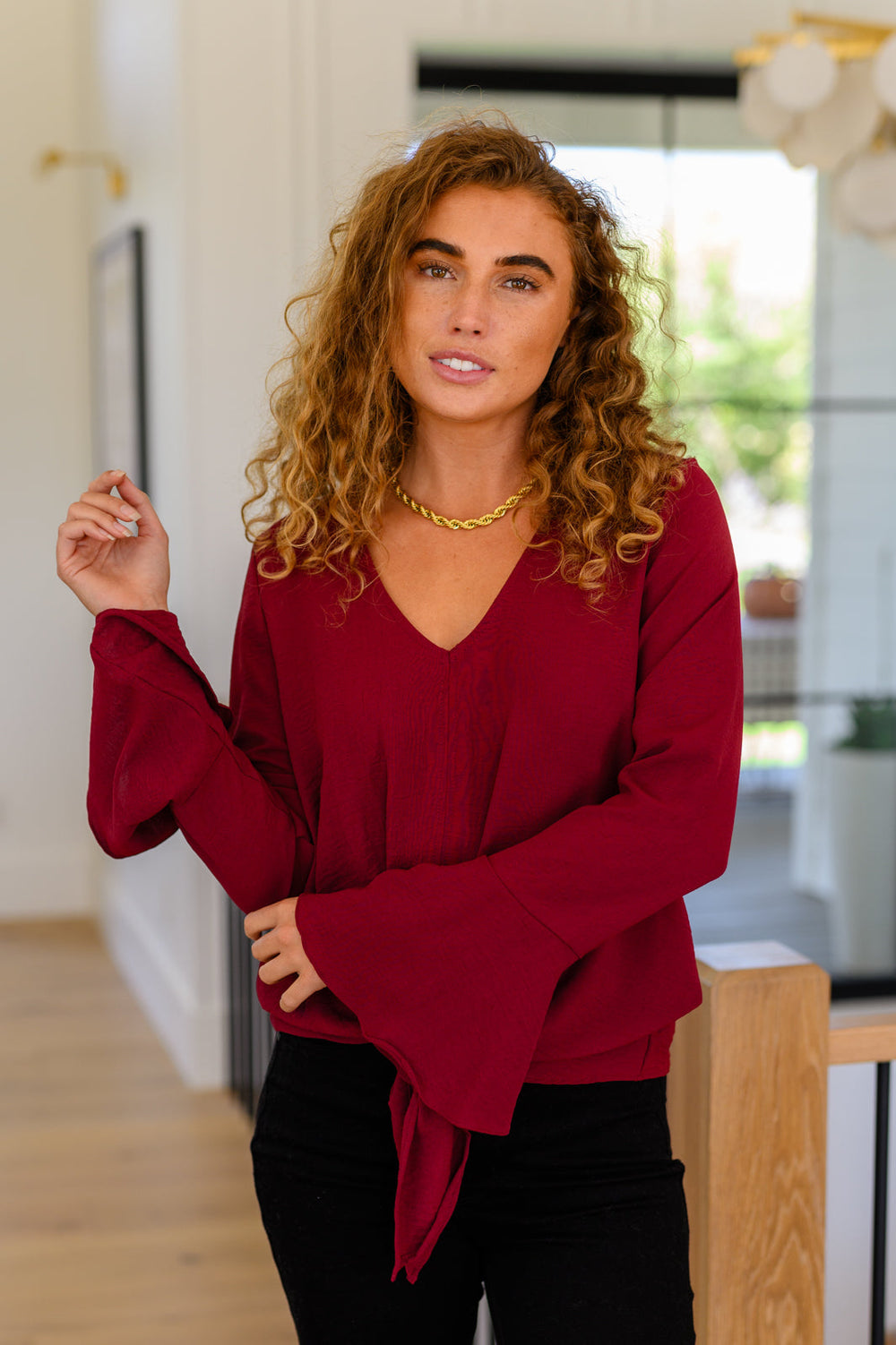 A Flare And A Bow Top-Long Sleeve Tops-Inspired by Justeen-Women's Clothing Boutique in Chicago, Illinois