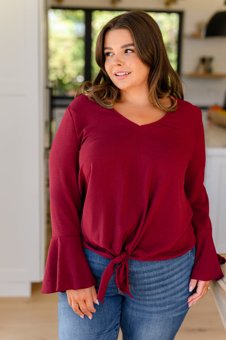 A Flare And A Bow Top-Long Sleeve Tops-Inspired by Justeen-Women's Clothing Boutique