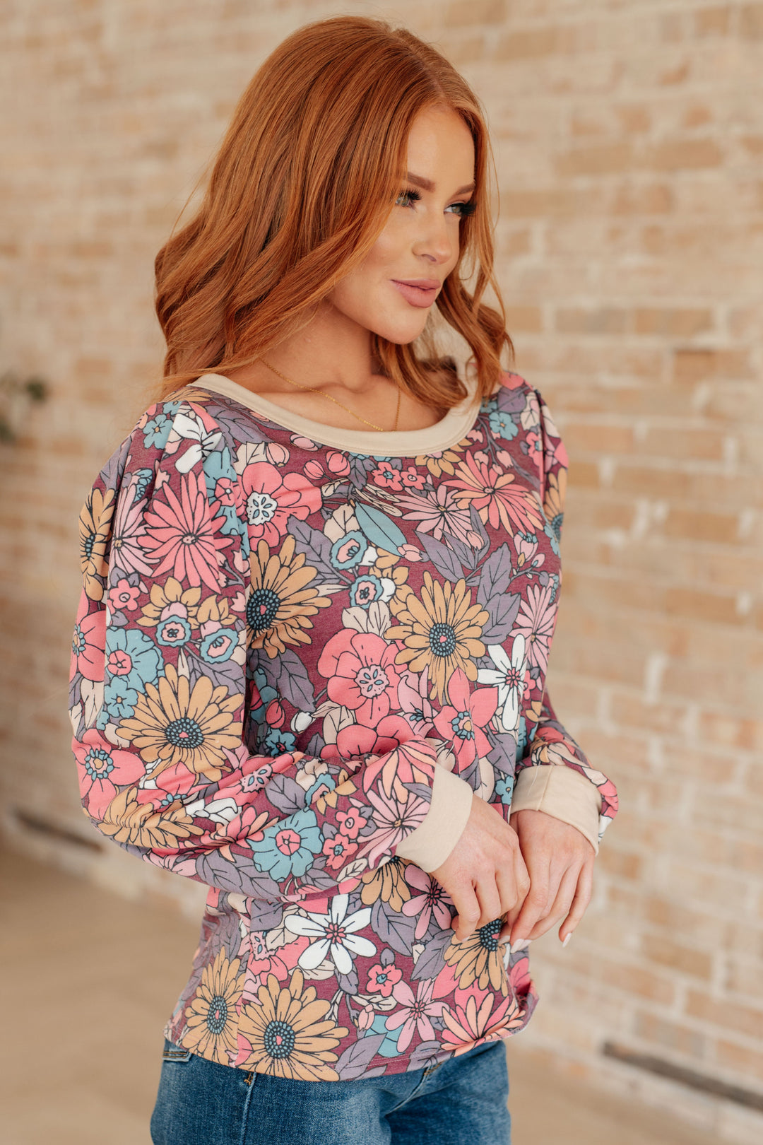 A Florists Dream Long Sleeve Pullover-Long Sleeve Tops-Inspired by Justeen-Women's Clothing Boutique in Chicago, Illinois