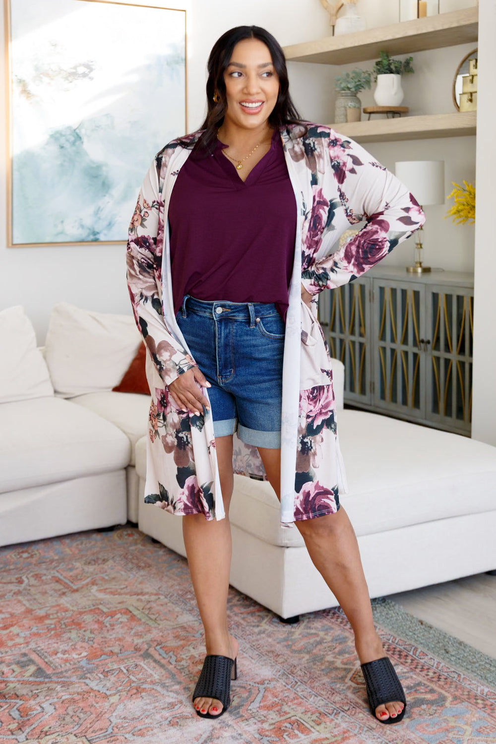 Blooming With Happiness Cardigan-Cardigans + Kimonos-Inspired by Justeen-Women's Clothing Boutique in Chicago, Illinois