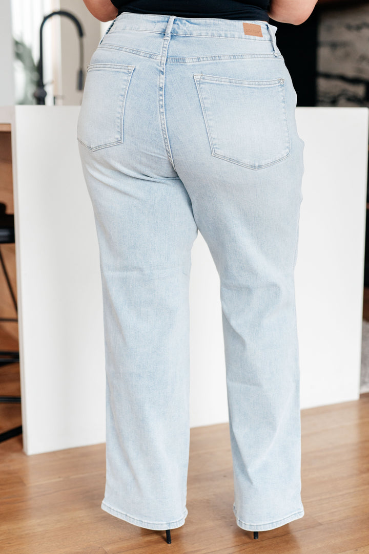 Brooke High Rise Control Top Vintage Wash Straight Jeans-Denim-Inspired by Justeen-Women's Clothing Boutique in Chicago, Illinois