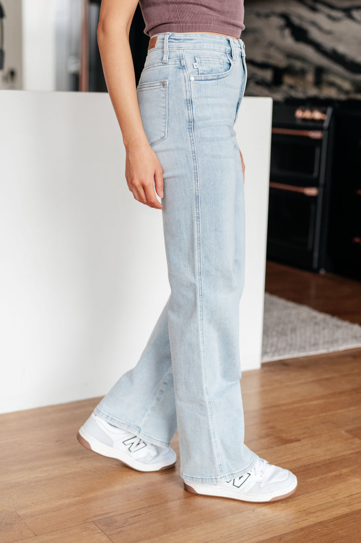 Brooke High Rise Control Top Vintage Wash Straight Jeans-Denim-Inspired by Justeen-Women's Clothing Boutique in Chicago, Illinois