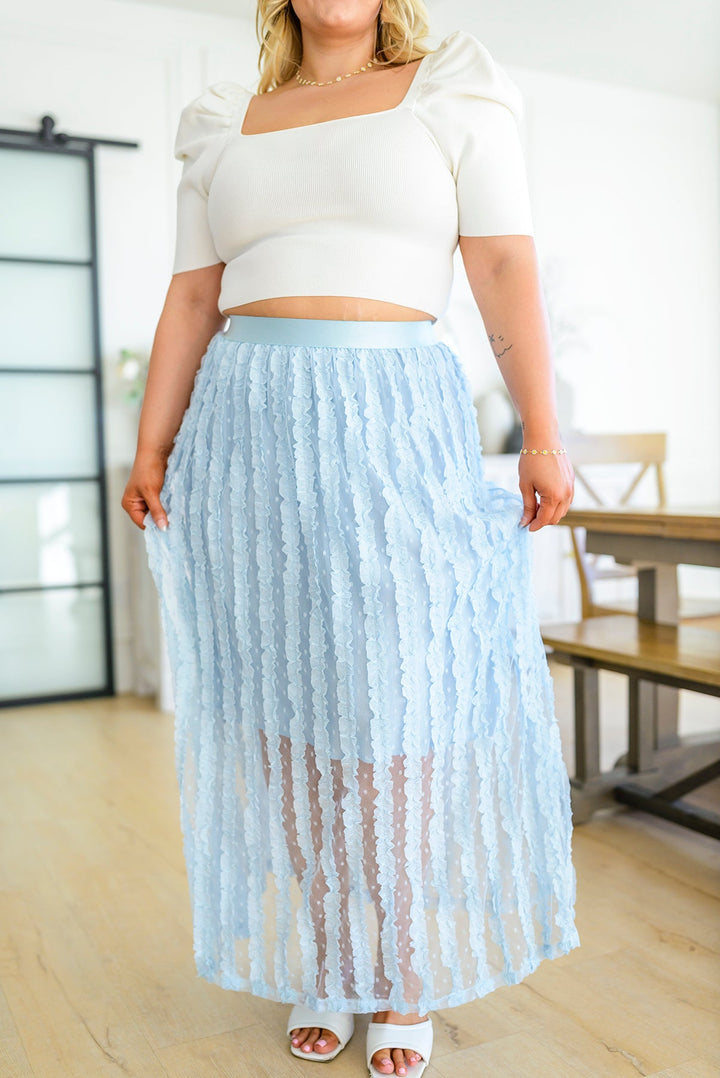 Cascading Ruffles A-Line Skirt-Skirts-Inspired by Justeen-Women's Clothing Boutique in Chicago, Illinois