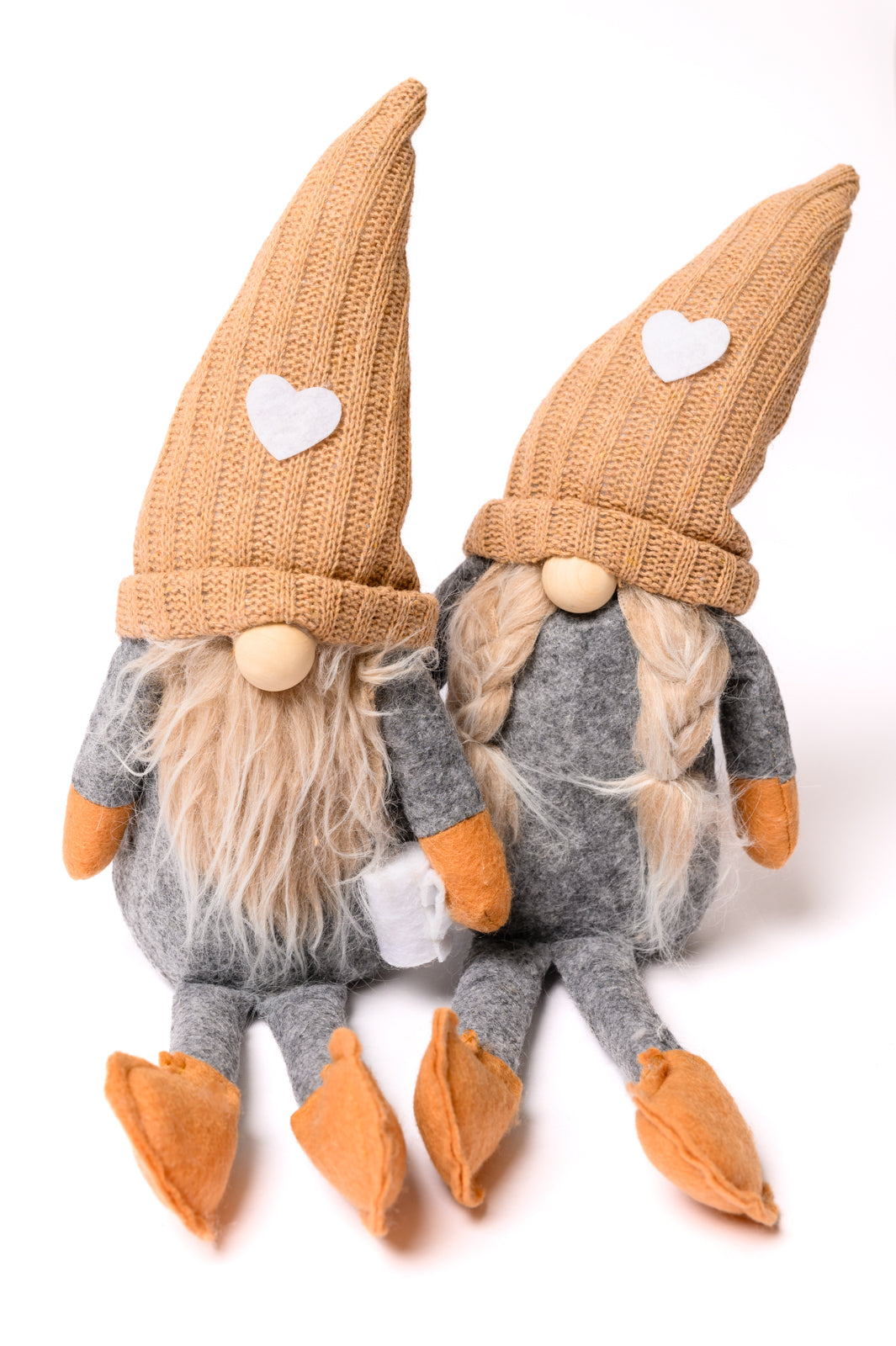 Coffee Lover Gnomes Set of 2 in Beige-Womens-Inspired by Justeen-Women's Clothing Boutique in Chicago, Illinois