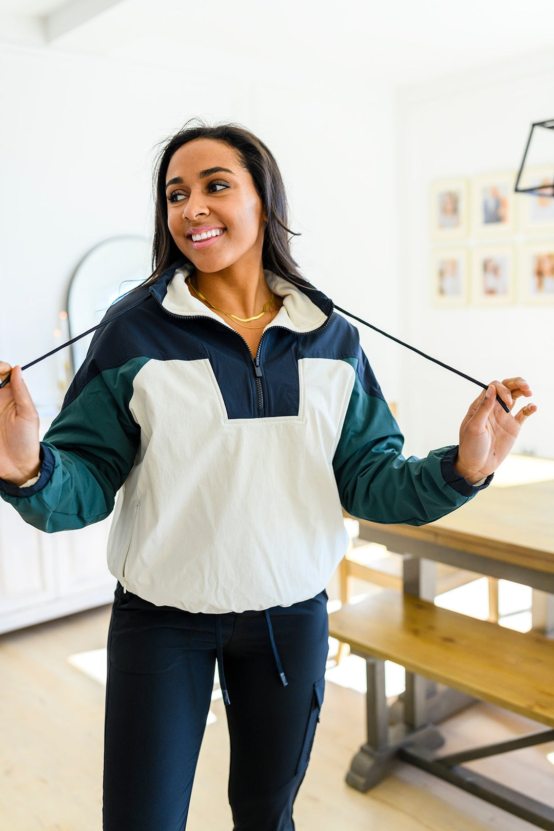 Dash Color Block 1/4 Zip Pullover-Sweaters/Sweatshirts-Inspired by Justeen-Women's Clothing Boutique in Chicago, Illinois
