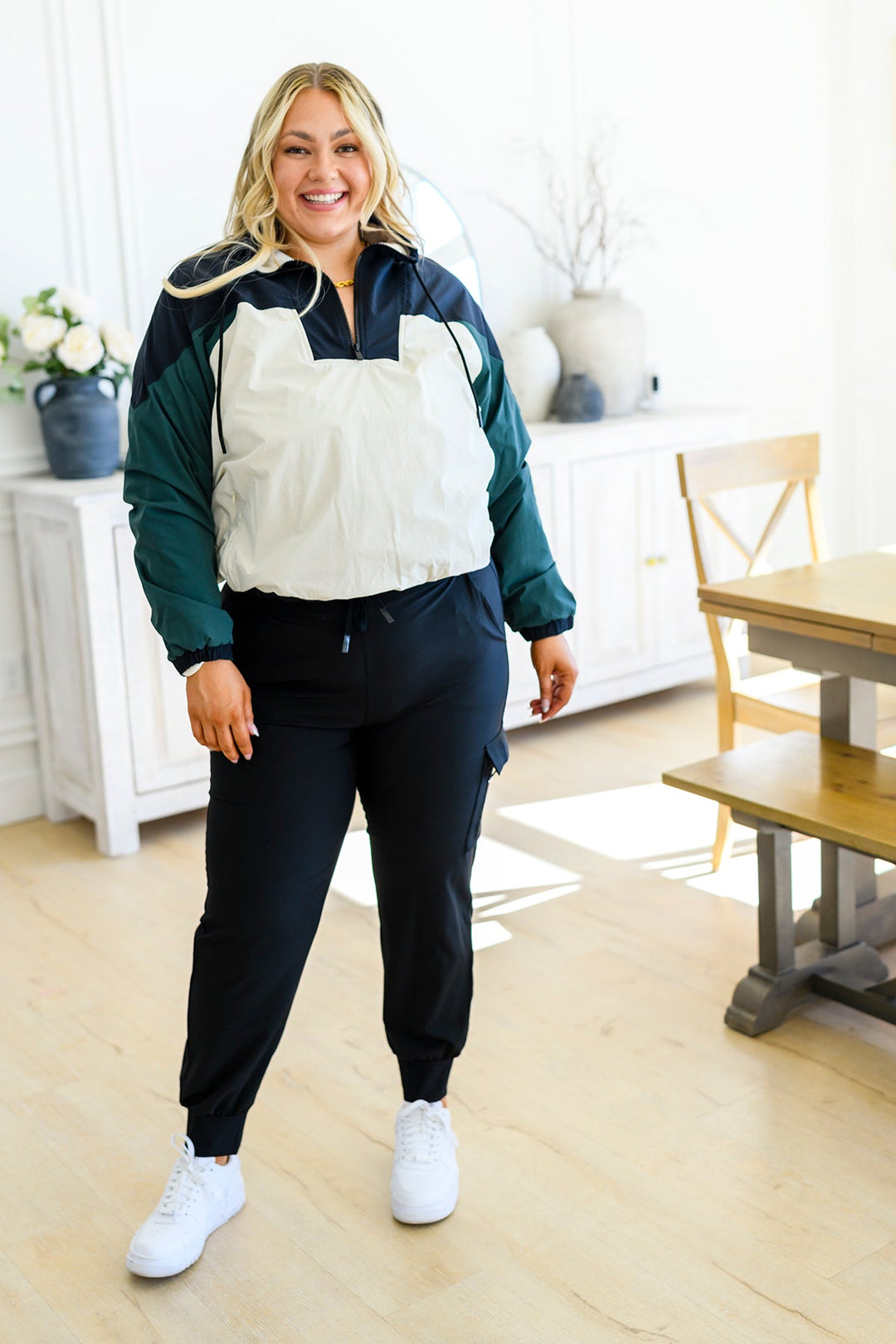 Dash Color Block 1/4 Zip Pullover-Sweaters/Sweatshirts-Inspired by Justeen-Women's Clothing Boutique in Chicago, Illinois