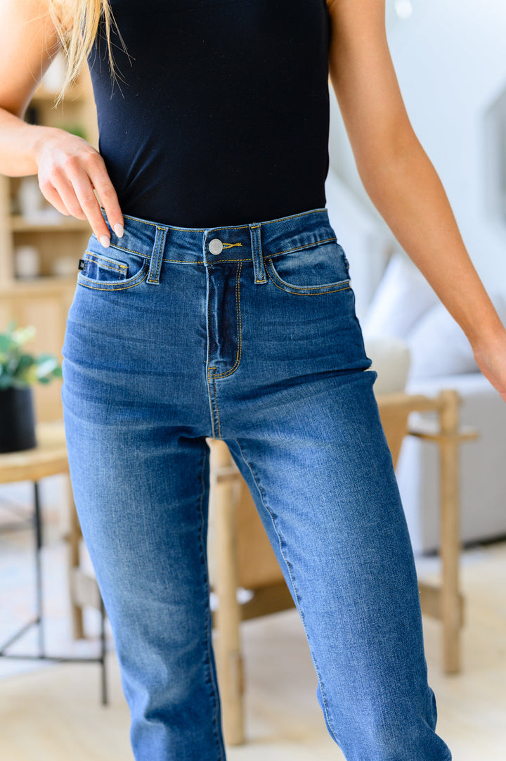 Downtown High Rise Boyfriend Jeans-Denim-Inspired by Justeen-Women's Clothing Boutique
