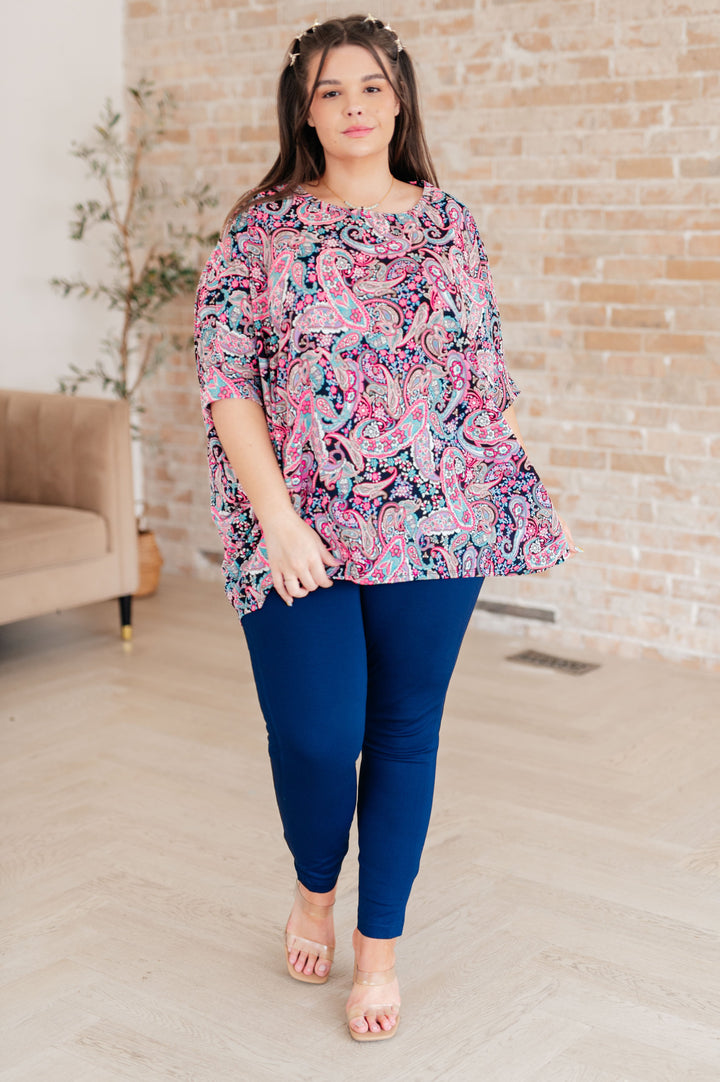 Essentially You Top in Pink Paisley-Tops-Inspired by Justeen-Women's Clothing Boutique