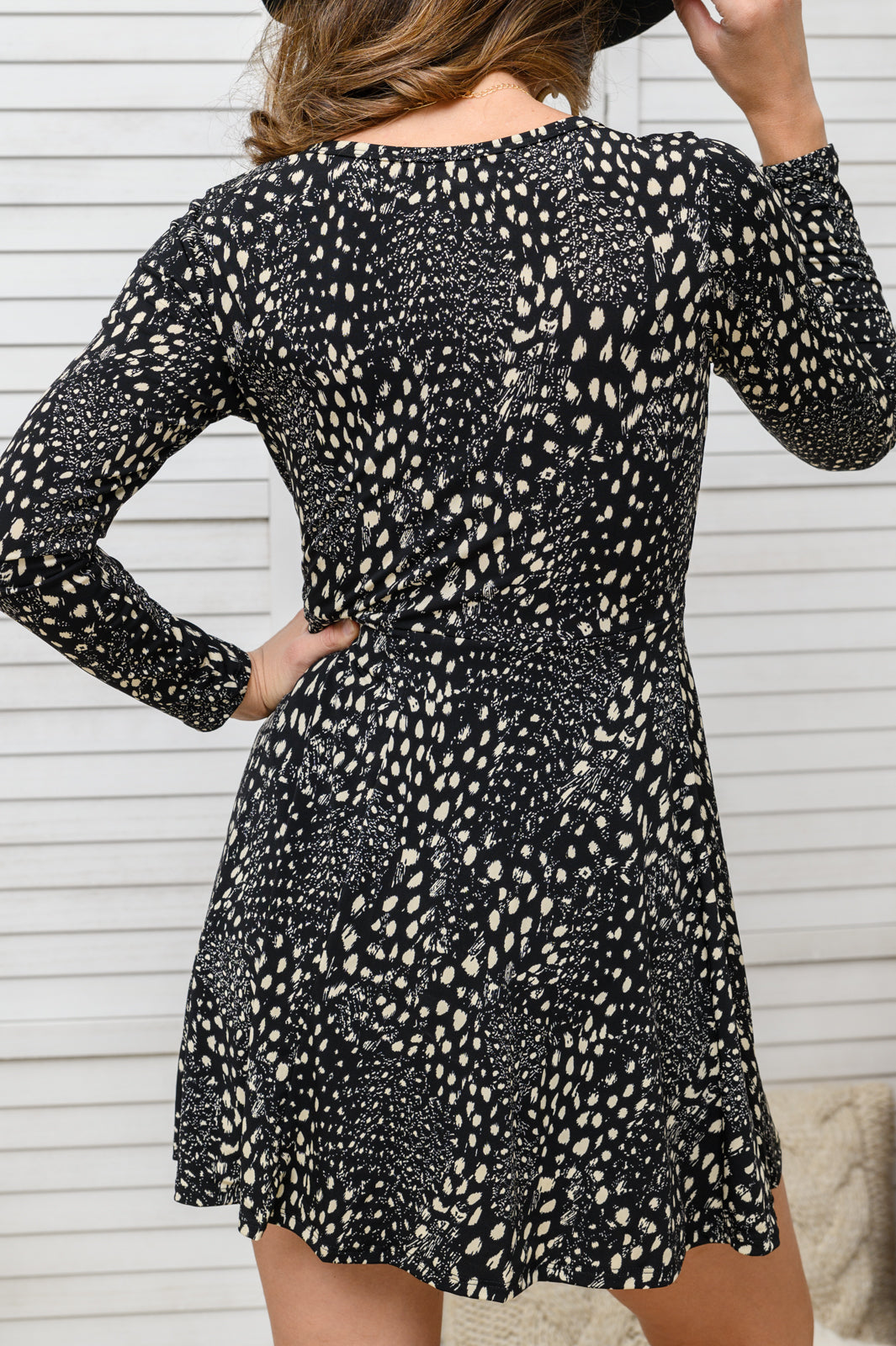 Fay Long Sleeve V Neck Skort Dress-Dresses-Inspired by Justeen-Women's Clothing Boutique in Chicago, Illinois