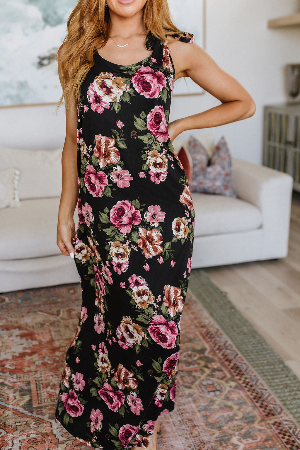 Fortuitous in Floral Maxi Dress-Dresses-Inspired by Justeen-Women's Clothing Boutique in Chicago, Illinois