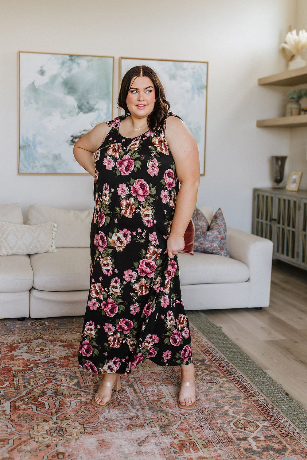 Fortuitous in Floral Maxi Dress-Dresses-Inspired by Justeen-Women's Clothing Boutique in Chicago, Illinois