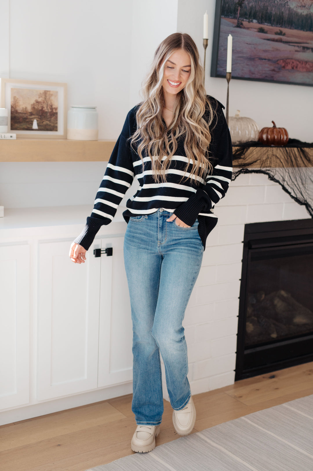 From Here On Out Striped Sweater-Sweaters/Sweatshirts-Inspired by Justeen-Women's Clothing Boutique in Chicago, Illinois
