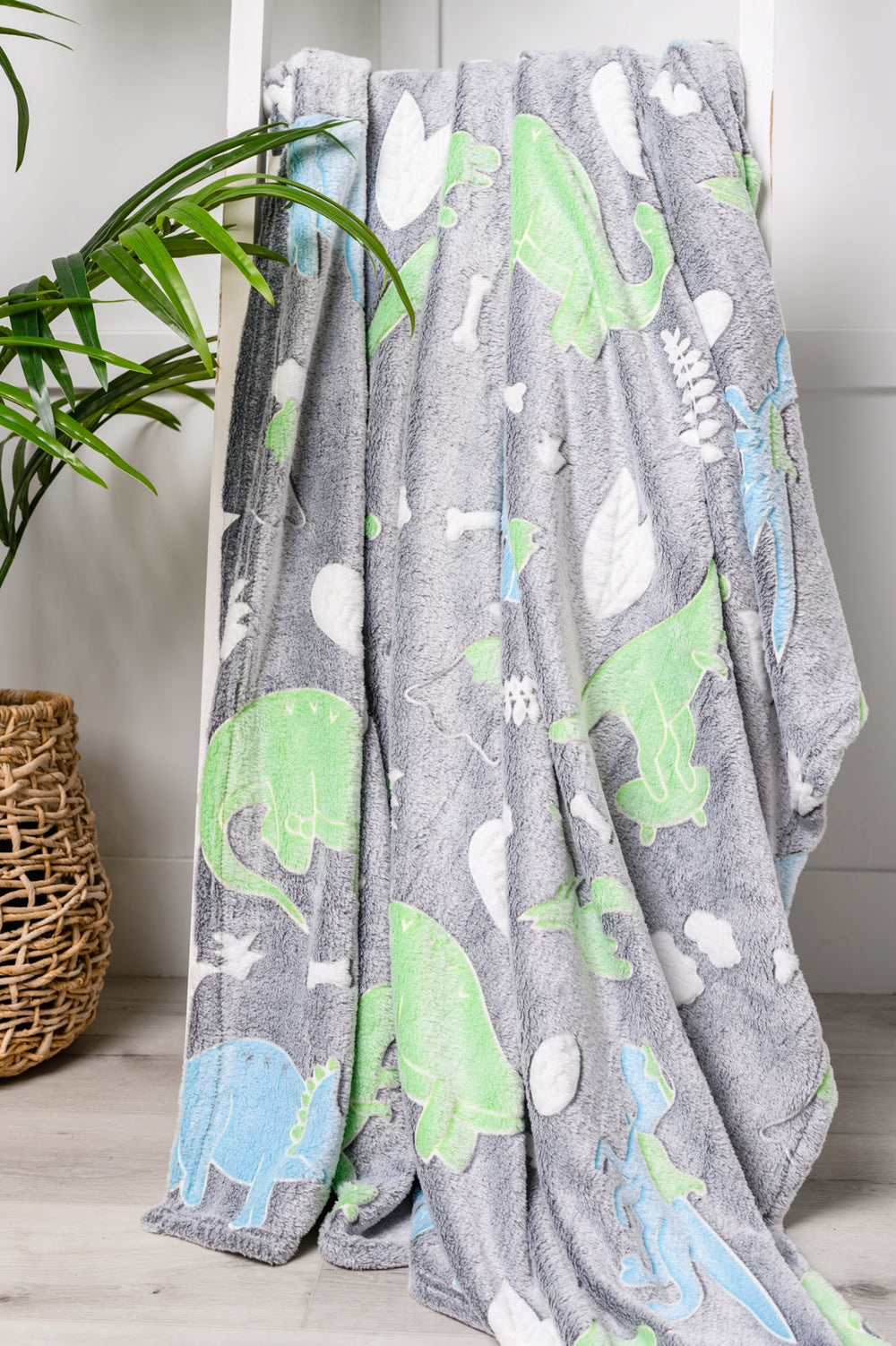 Glow in the Dark Blanket in Dinosaurs-220 Beauty/Gift-Inspired by Justeen-Women's Clothing Boutique in Chicago, Illinois