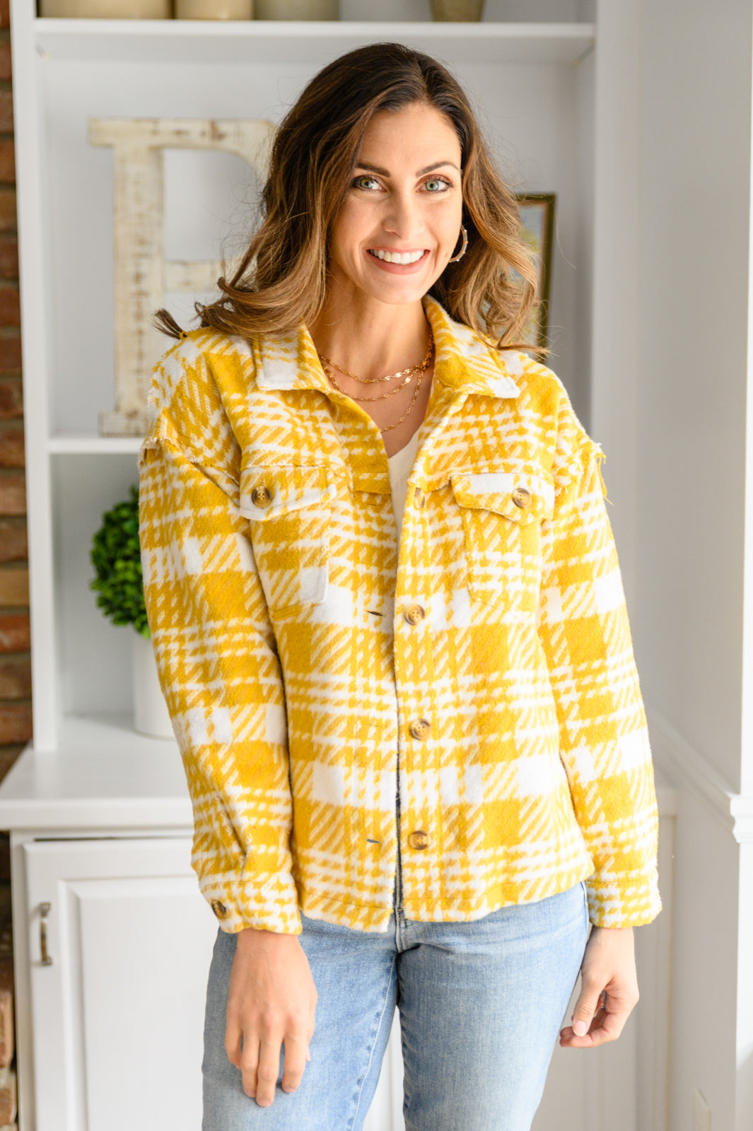 Hard To Miss Shacket In Mustard-Tops-Inspired by Justeen-Women's Clothing Boutique in Chicago, Illinois