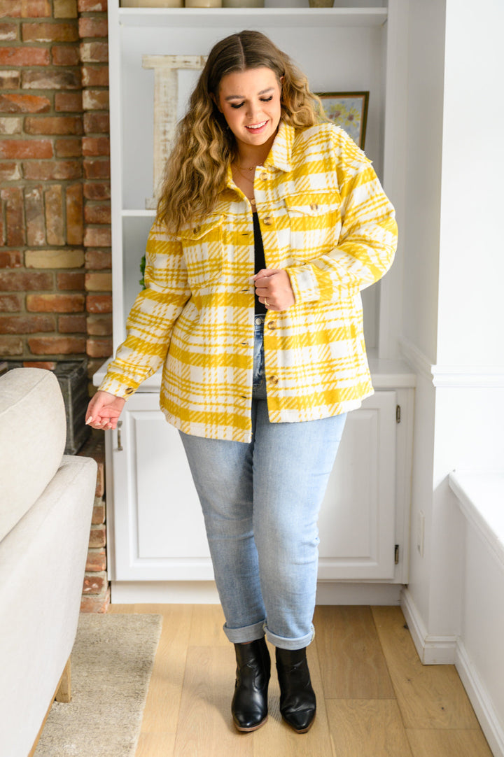 Hard To Miss Shacket In Mustard-Tops-Inspired by Justeen-Women's Clothing Boutique in Chicago, Illinois