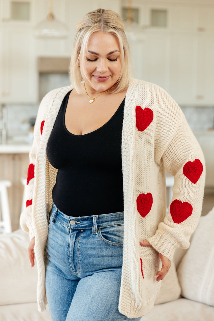 Heart Eyes Cardigan-Cardigans + Kimonos-Inspired by Justeen-Women's Clothing Boutique in Chicago, Illinois