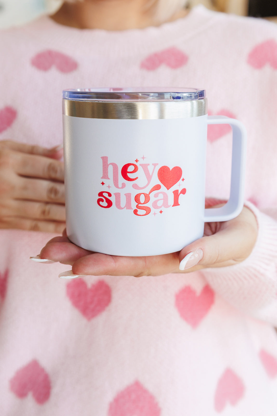 Hey Sugar 14 Oz Double Walled Travel Mug-220 Beauty/Gift-Inspired by Justeen-Women's Clothing Boutique in Chicago, Illinois